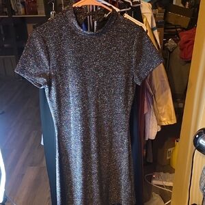Forever 21 Glittery Black/Rainbow Dress